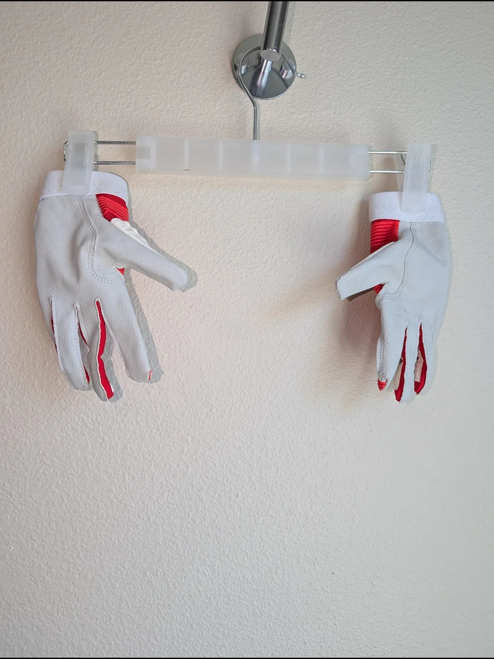 Under Armour Red & White Performance Baseball Gloves